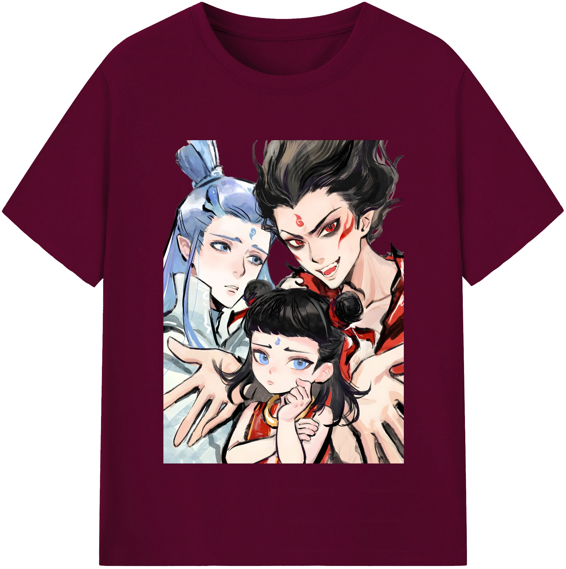 （画像用） Ne Zha 2 ナタ 魔童の大暴れ レディースカジュアルプリントTシャツ（綿100％）